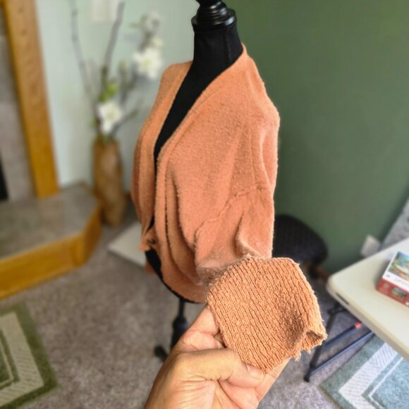 Free People Found My Friend Cardigan S  Brown - Picture 2 of 5